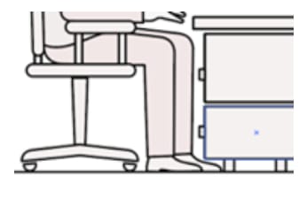 Espacio insuficiente para las piernas